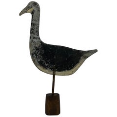 American Vintage Toleware Metal Goose Decoy Table Sculpture