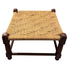 American Vintage Wooden Woven Rope Chair (Large)
