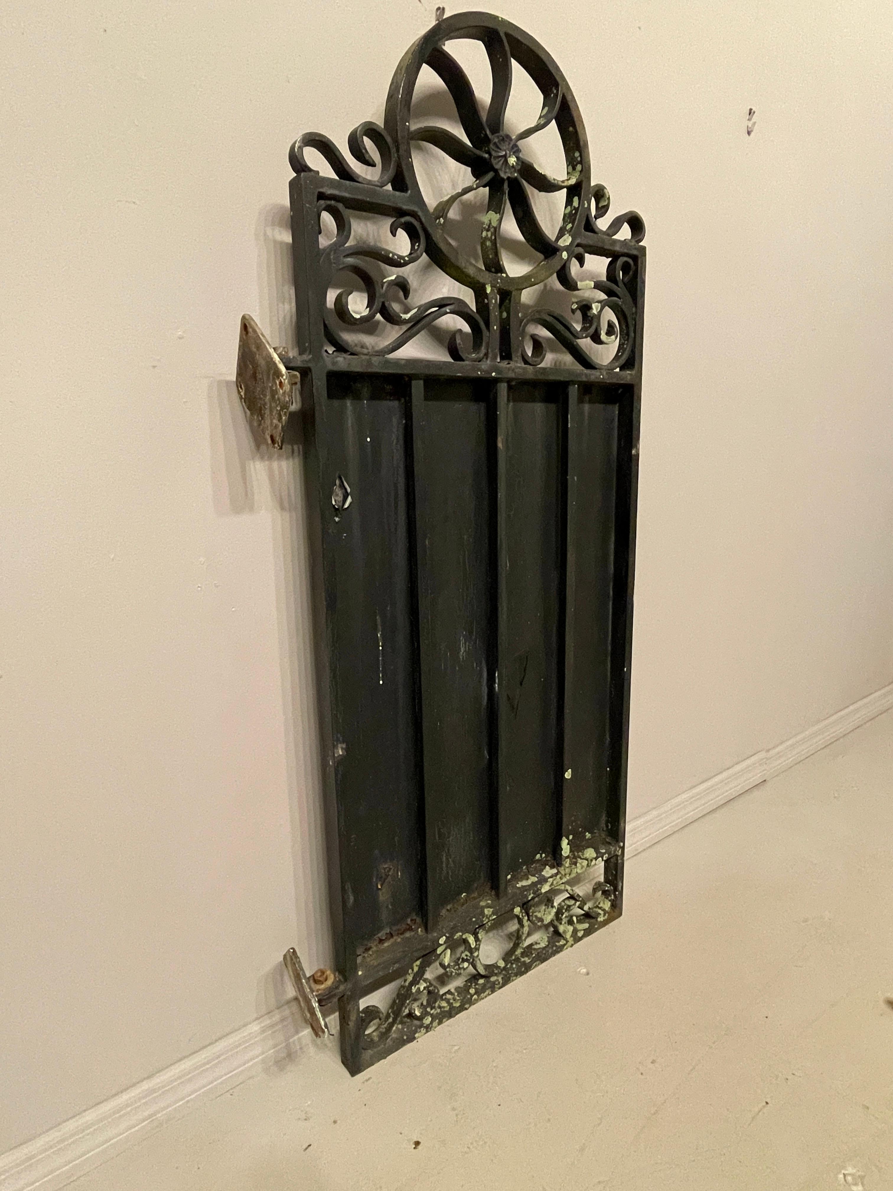 20th Century American Vintage  Wrought Iron Gate For Sale