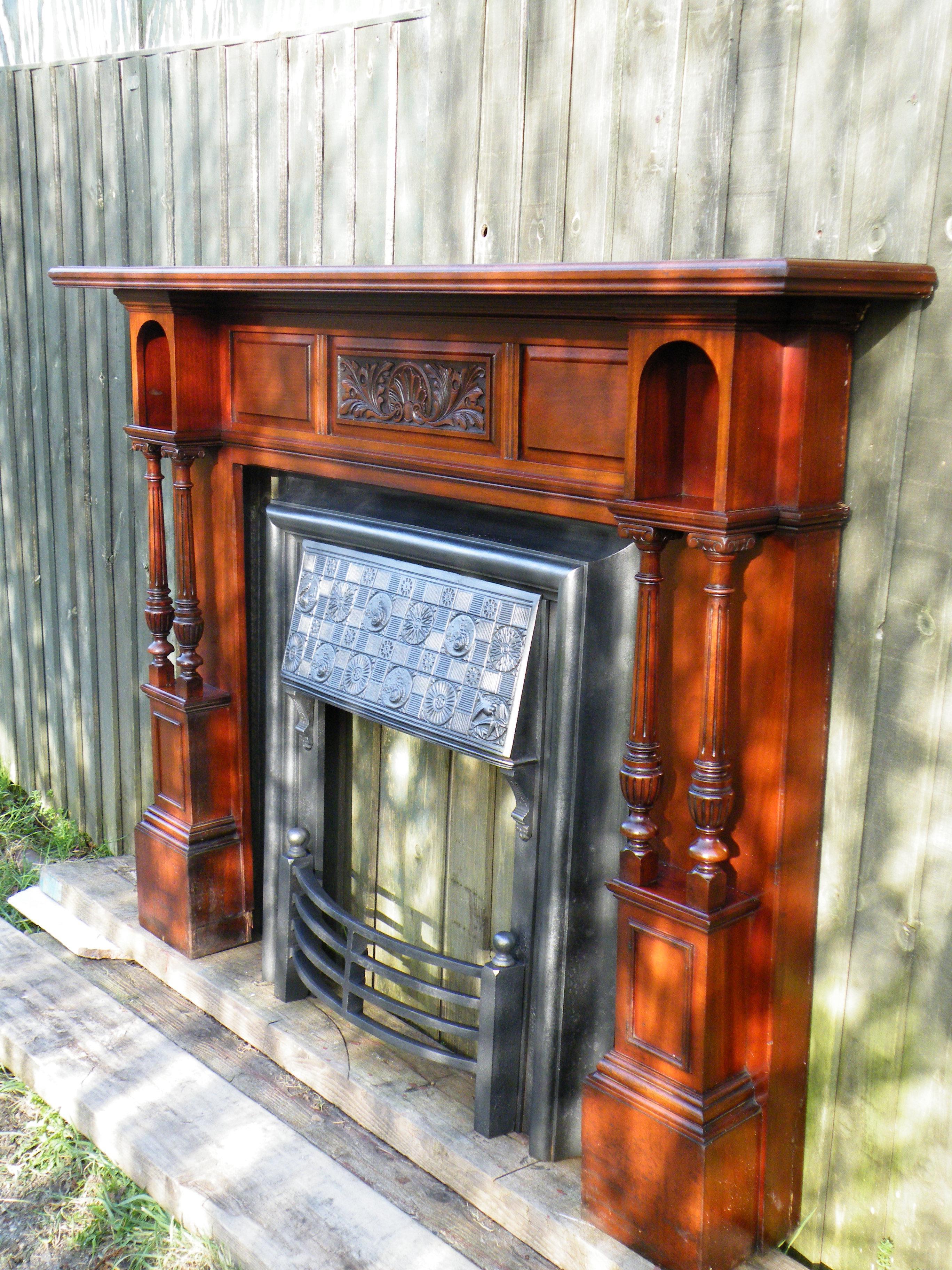 victorian fireplace mantel