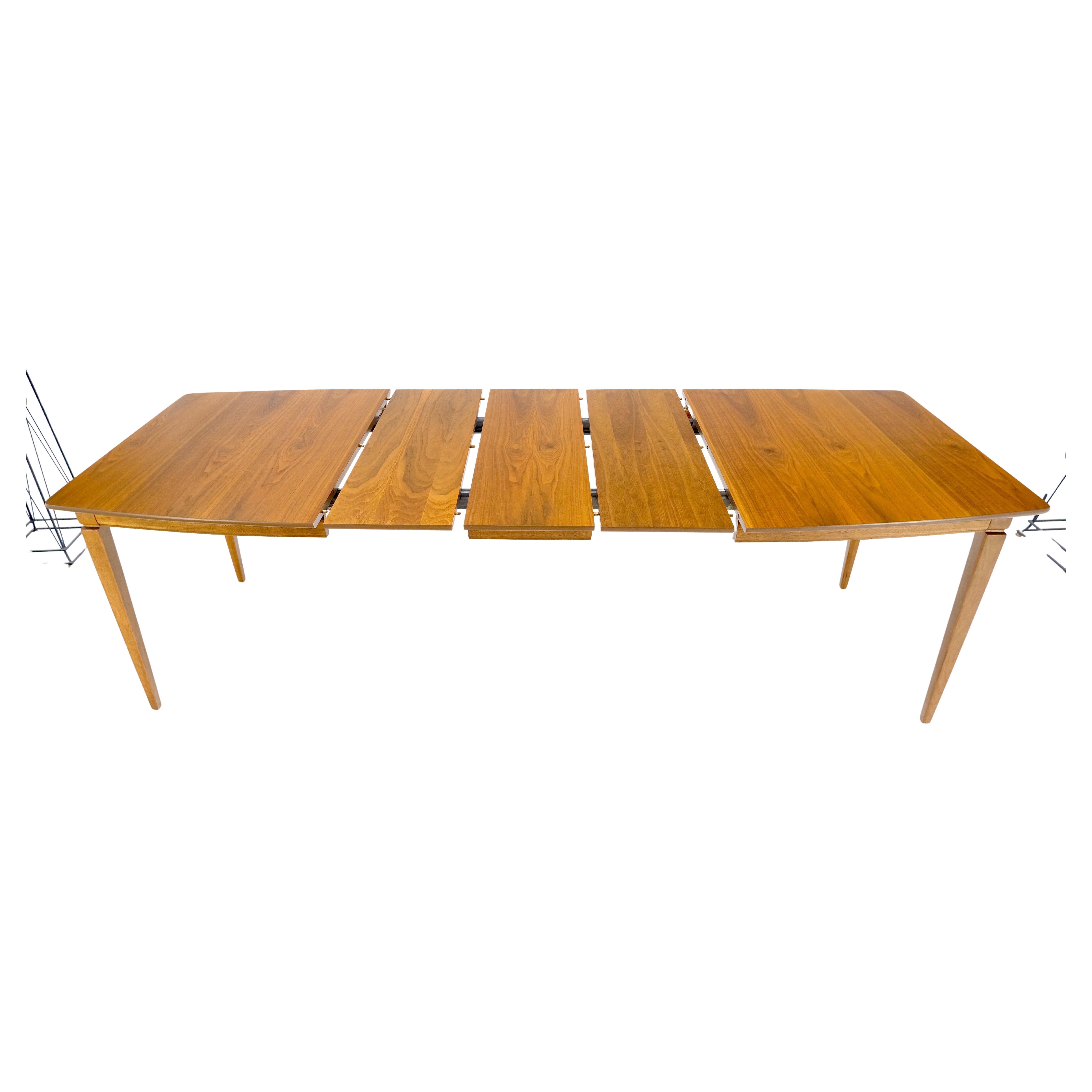 American Walnut 3x12" Extension Leaves Boards Boat Shape Dining Table MINT