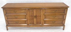 American Walnut 9 Drawers Long Dresser Credenza on Bracket Feet Tomasville MINT!