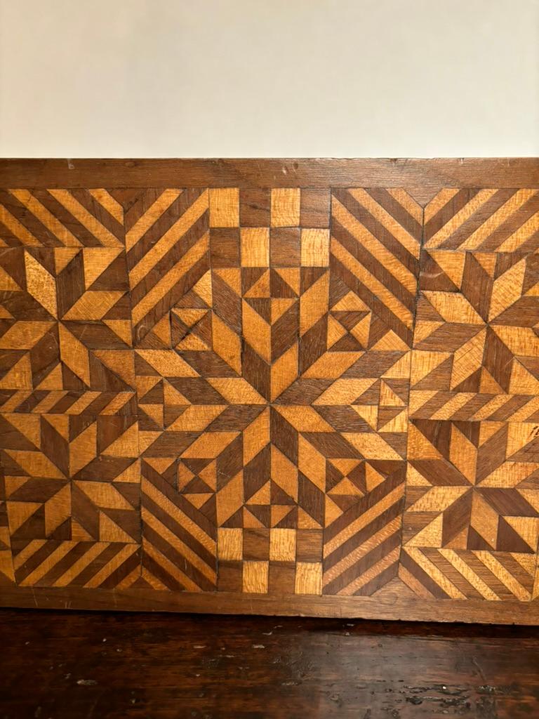 19th Century Walnut and Satin Wood Box With Geometric Inlay  3