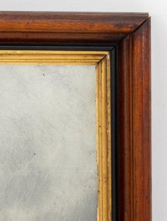 American Walnut and Giltwood Mirror