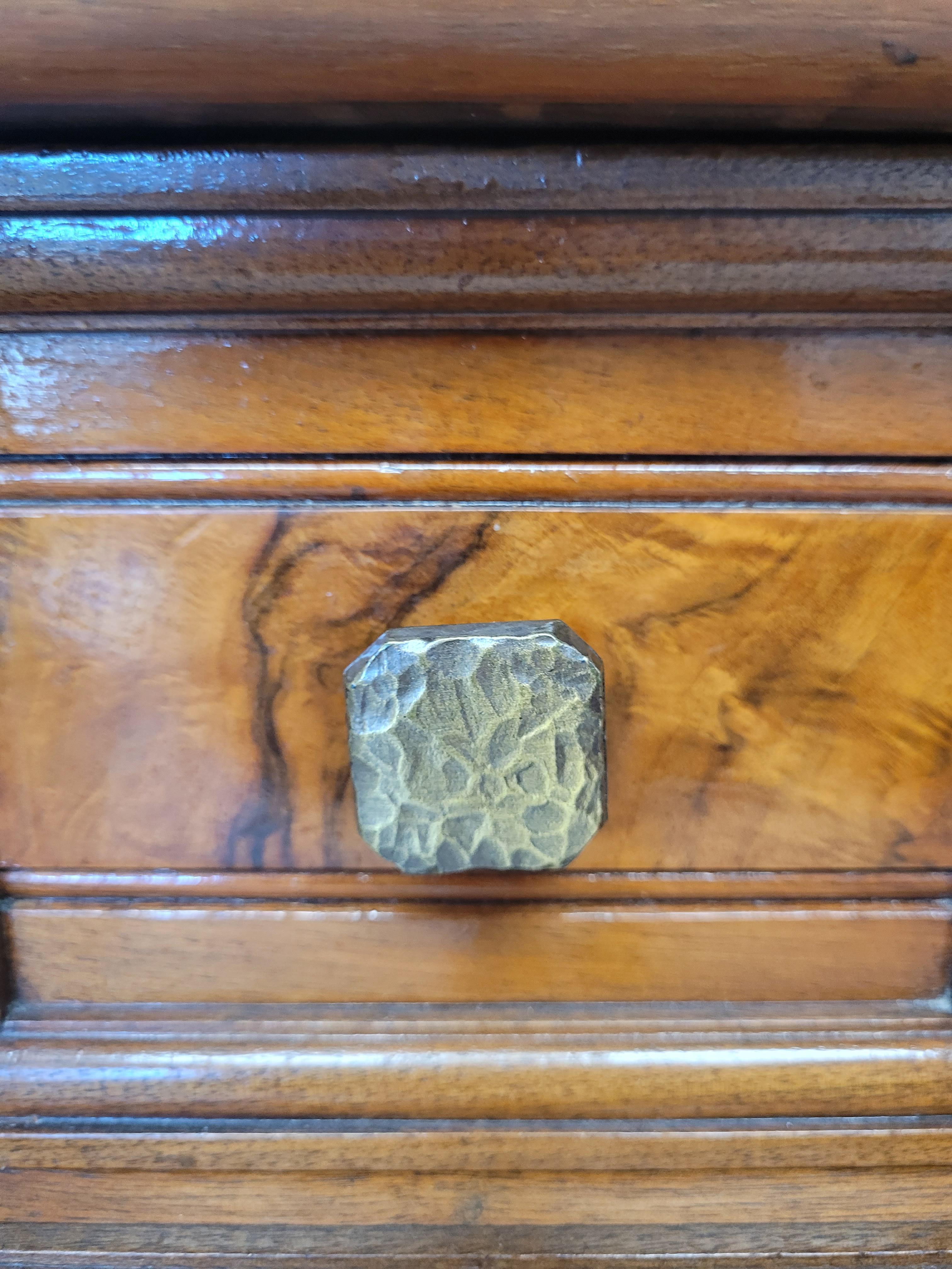 Mid-20th Century American Walnut Block Front Chest of Drawers For Sale