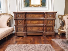 American Walnut Block Front Chest of Drawers