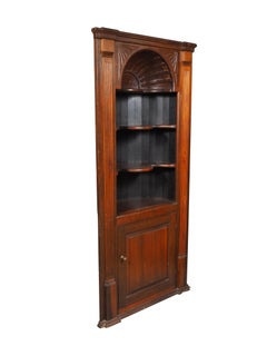 American Walnut Corner Cupboard