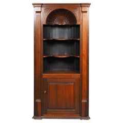 American Walnut Corner Cupboard