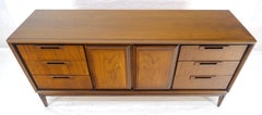 American Walnut Danish Mid Century Modern 6 Drawer Two Doors Compartment Dresser