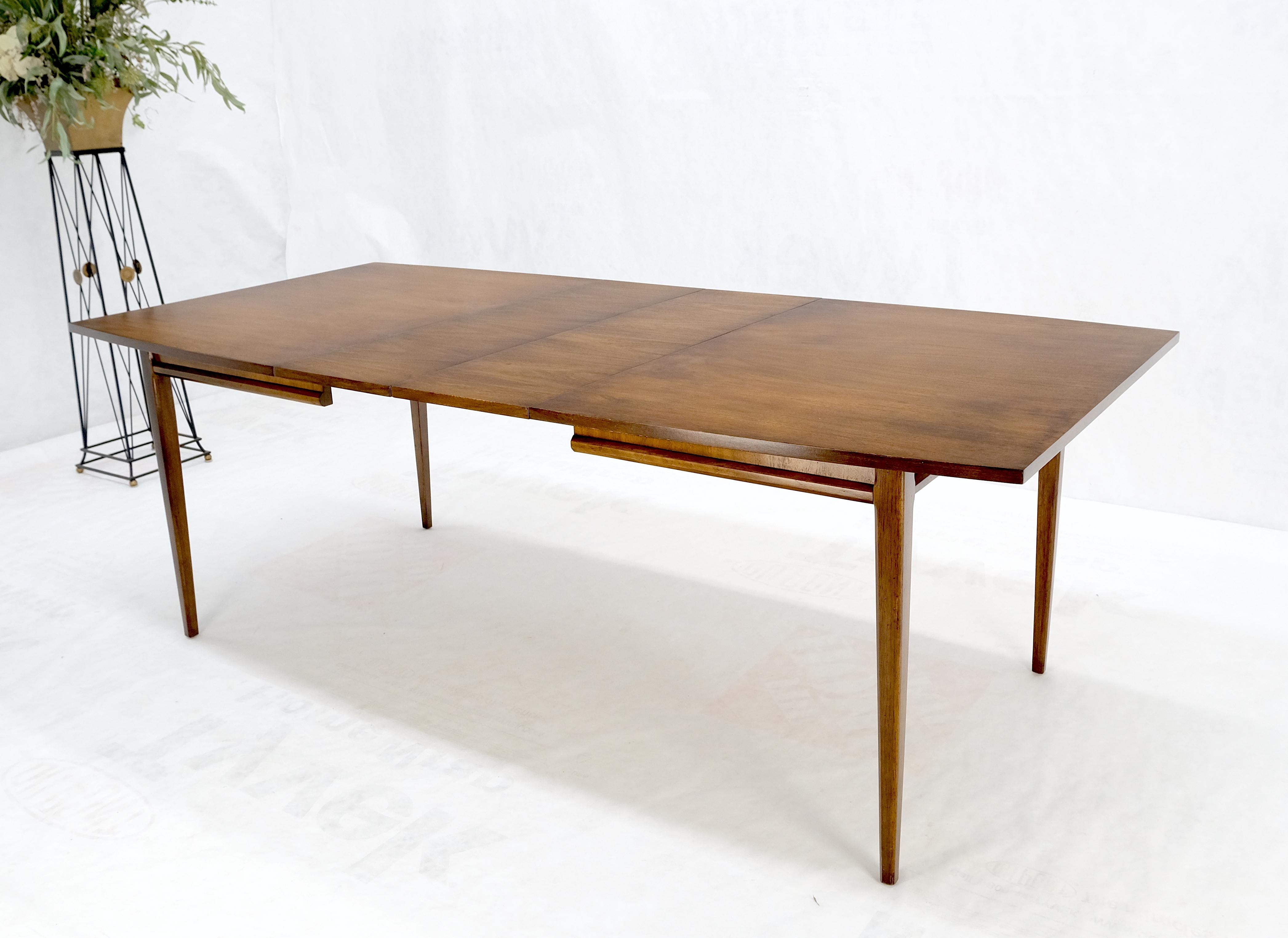 American Walnut Danish Mid Century Modern Style Dining Table 2 Extension Boards  For Sale 5