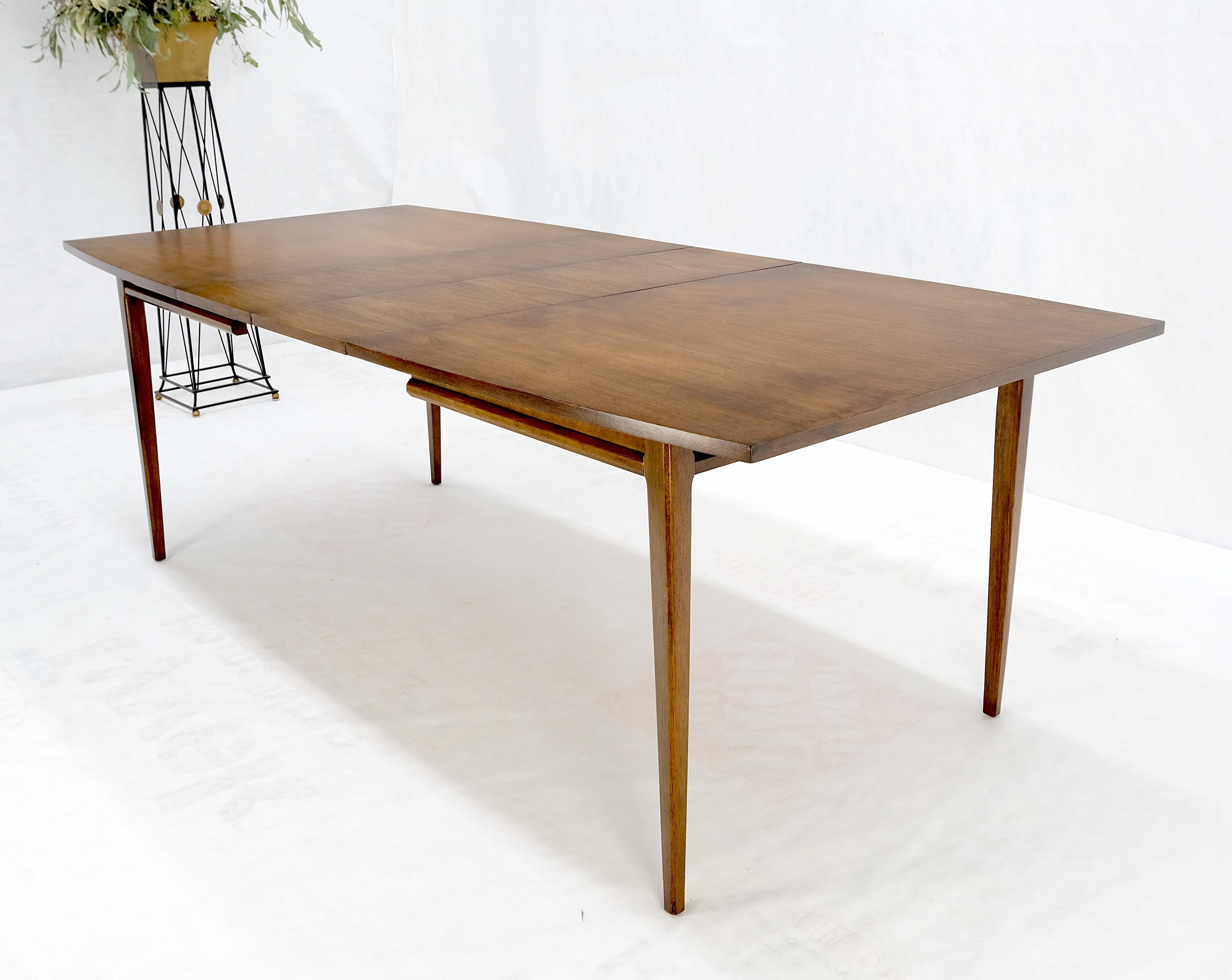American Walnut Danish Mid Century Modern Style Dining Table 2 Extension Boards  For Sale 6
