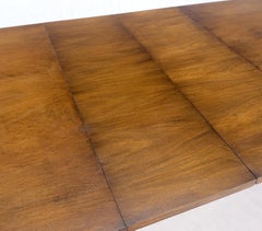 American Walnut Danish Mid Century Modern Style Dining Table 2 Extension Boards