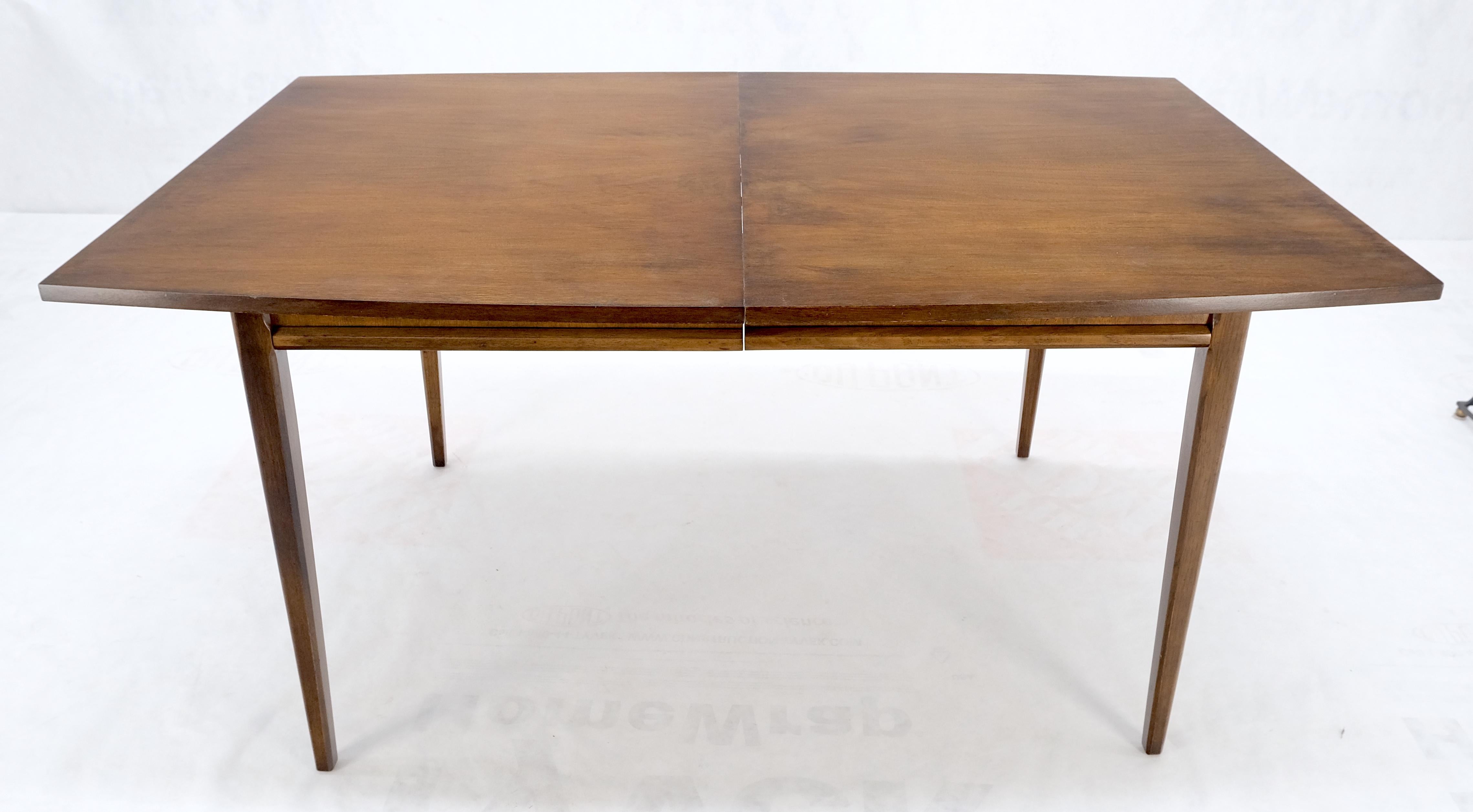 Mid-Century Modern American Walnut Danish Mid Century Modern Style Dining Table 2 Extension Boards  For Sale