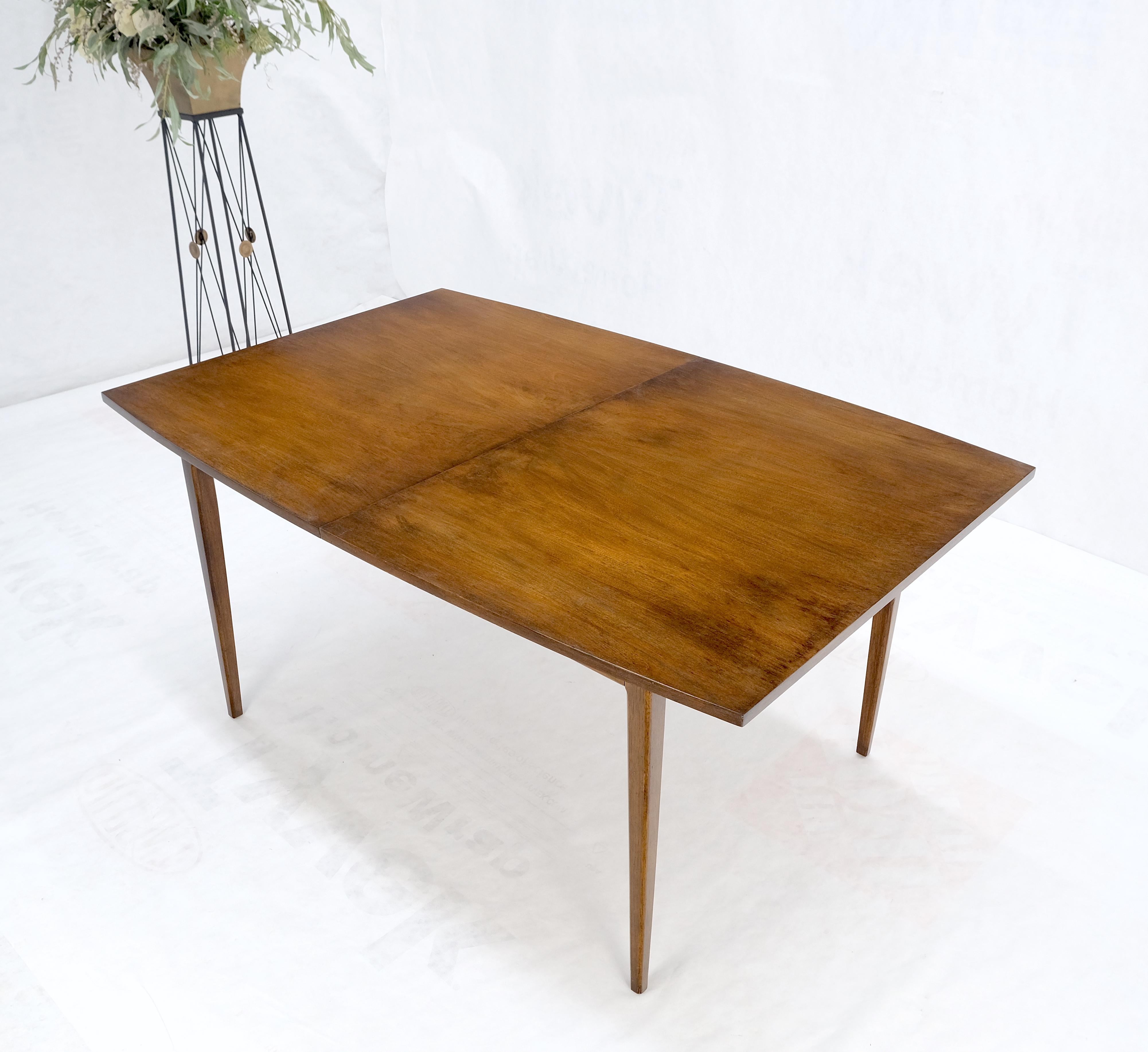20th Century American Walnut Danish Mid Century Modern Style Dining Table 2 Extension Boards  For Sale