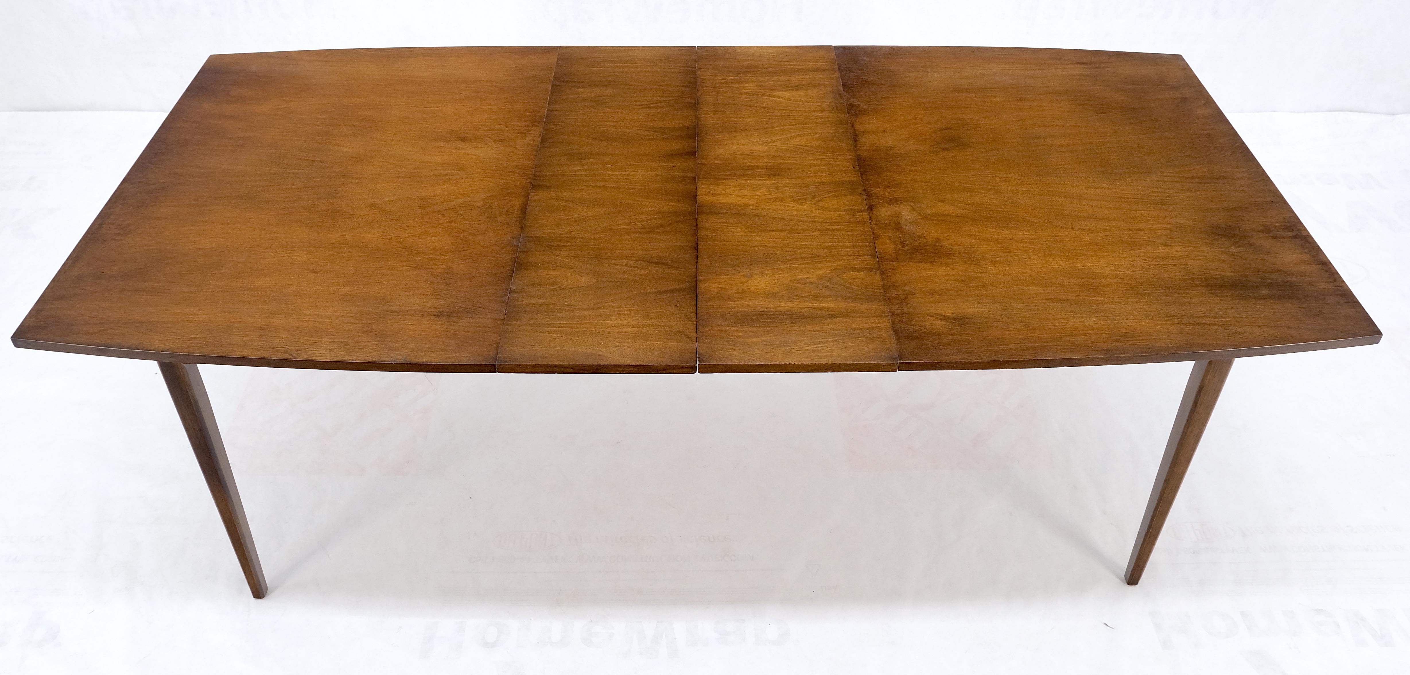 American Walnut Danish Mid Century Modern Style Dining Table 2 Extension Boards  For Sale 3