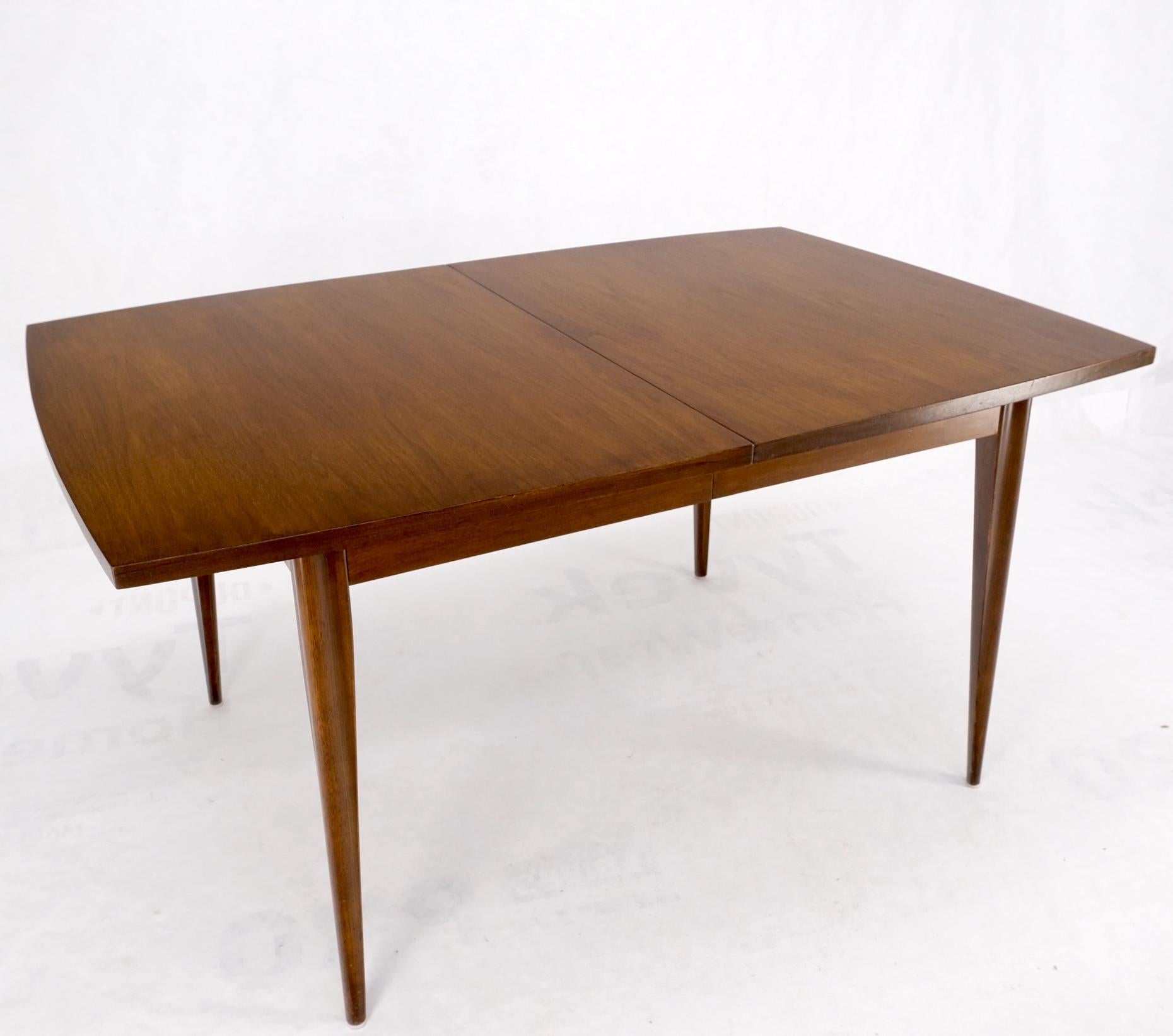 American Walnut Danish Modern Style Boat Shape Dining Table w/ 3 Leaves Mint,
Three table leaves measuring 12'' (inches) each.