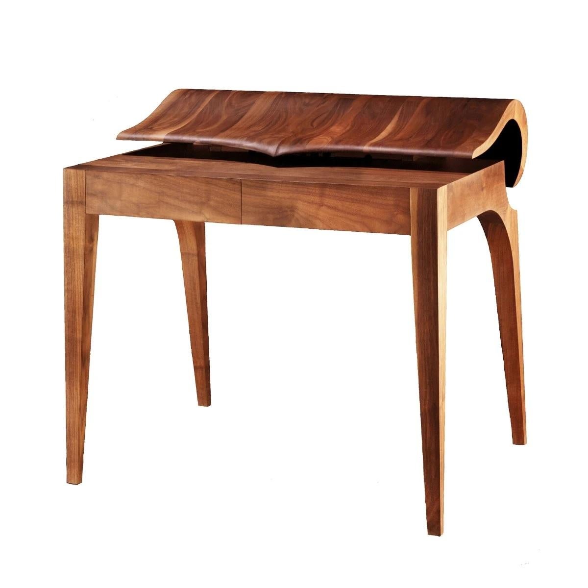 Modern American Walnut Desk Offered with Two Drawers