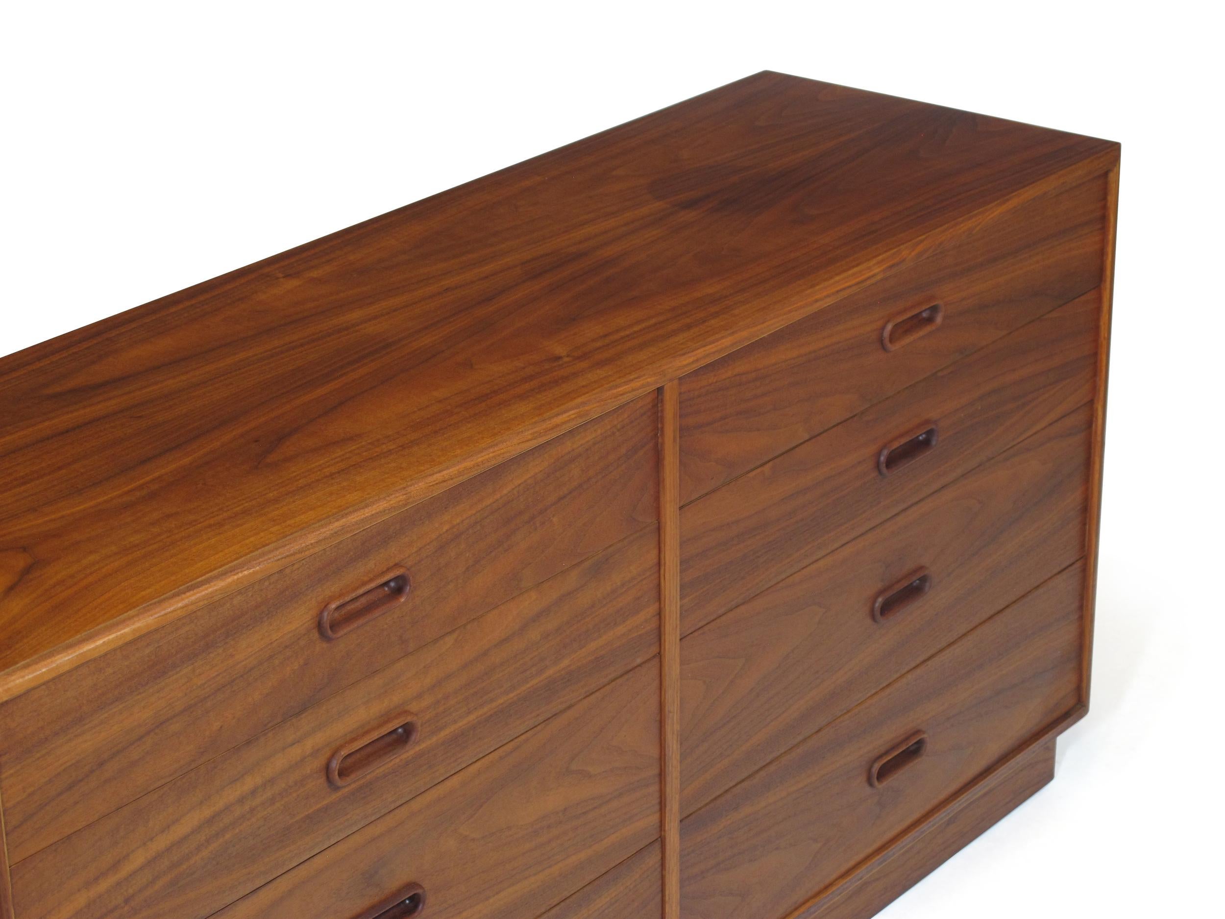 Oiled American Walnut Dresser with Eight Drawers