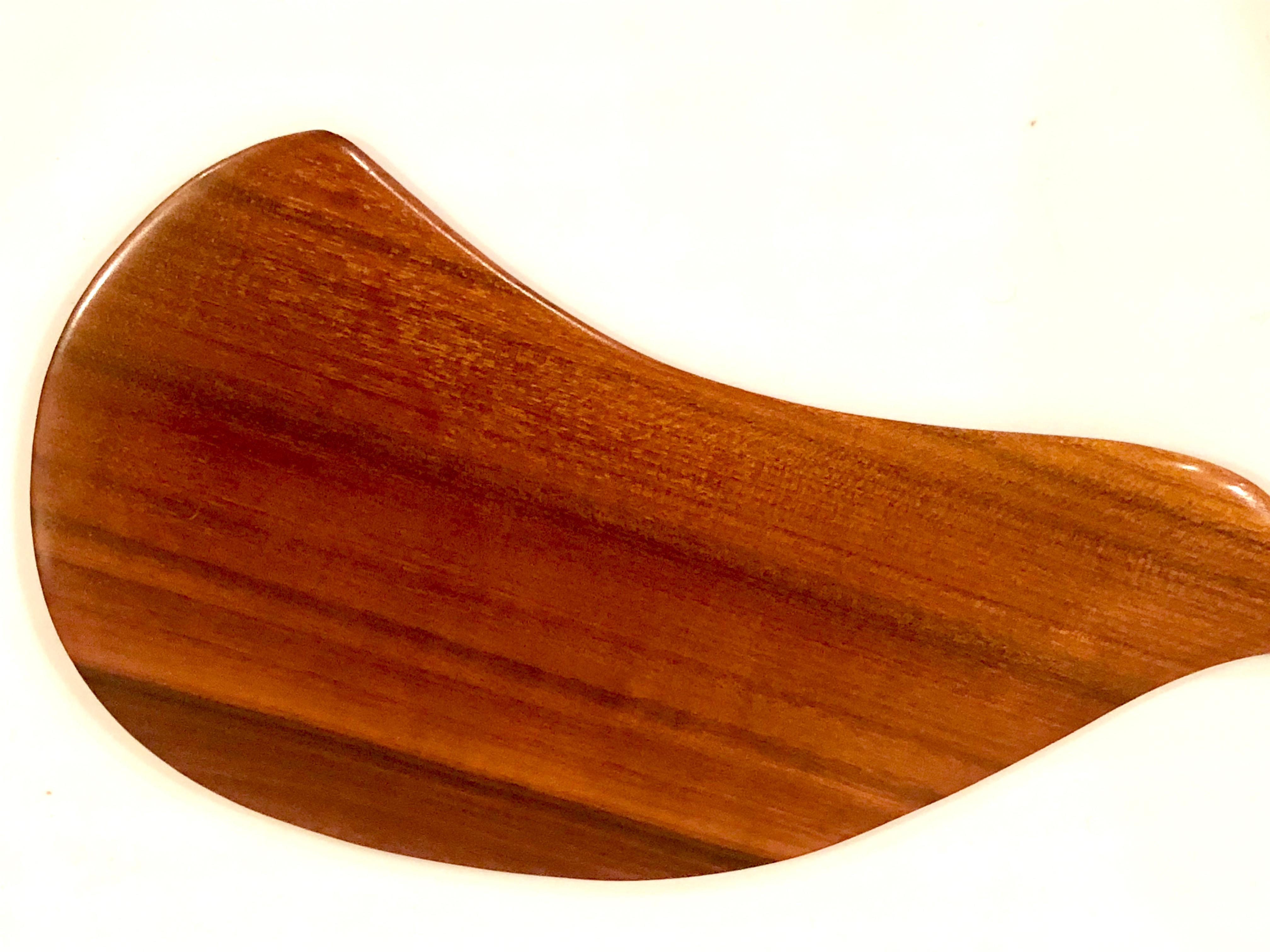 Mid-Century Modern American Walnut Handcrafted Petite Cheese Board For Sale