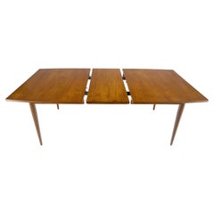 American Walnut Mid Century Danish Modern Style 1x18" Leaf Dining Table MINT!