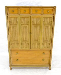 American Walnut Mid Century Gentelmen's Chest 7 Drawers Dresser Highboy MINT!
