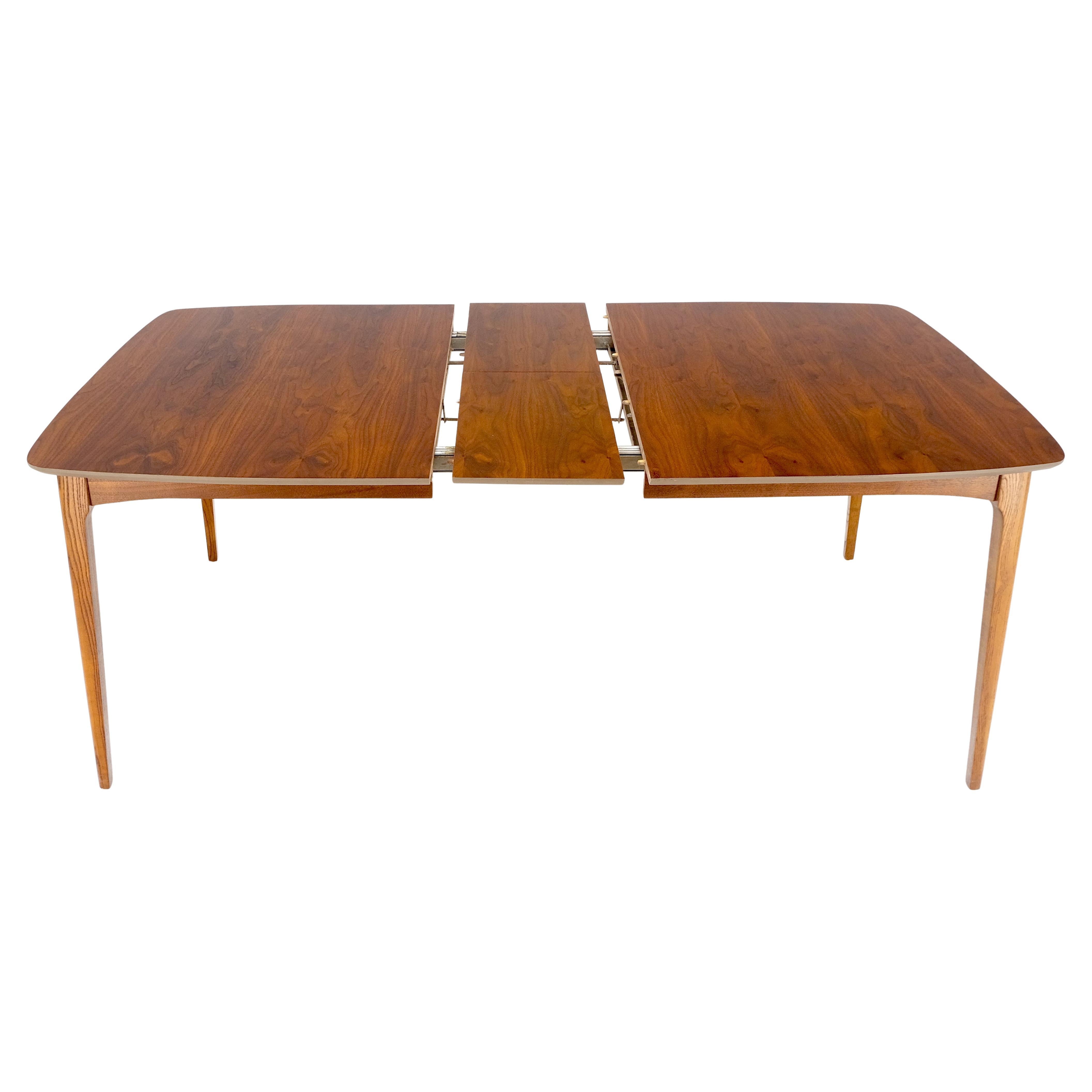 American Walnut Mid Century Modern 1x12" Leaf Extension Board Dining Table MINT!