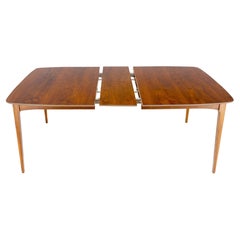 American Walnut Mid Century Modern 1x12" Leaf Extension Board Dining Table MINT!