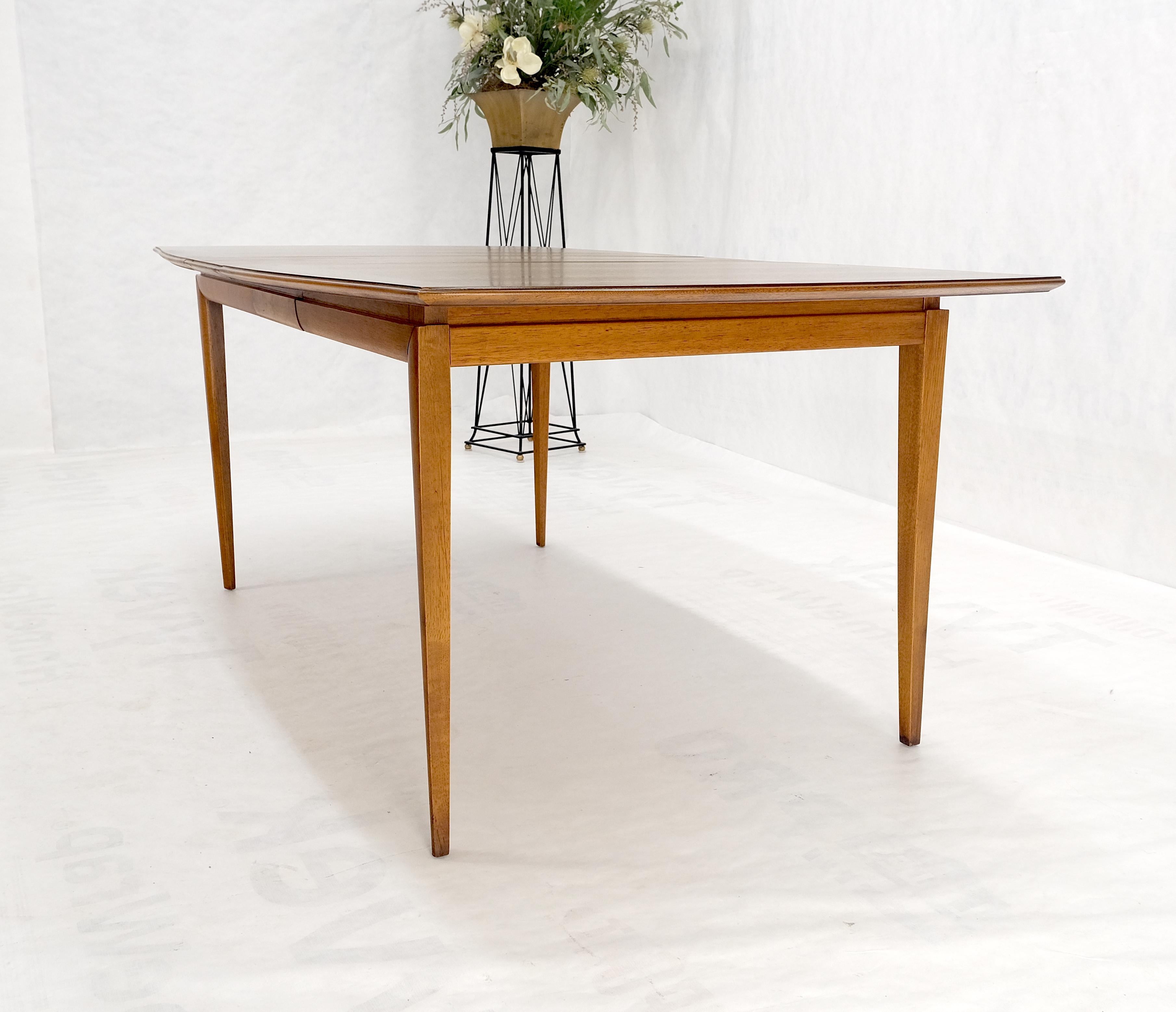 American Walnut Mid Century Modern Boat Shape Dining Table 1 Extension Leaf MINT For Sale 2