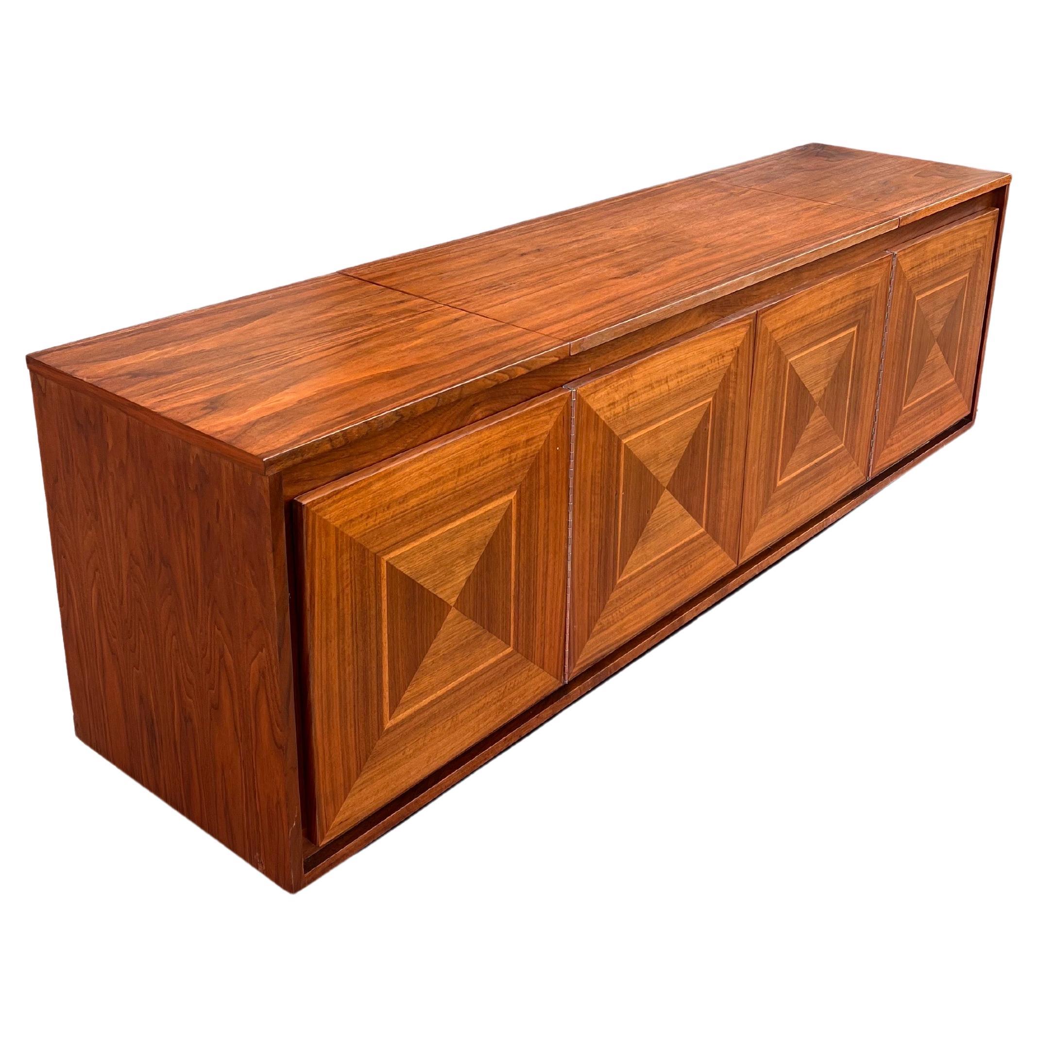 American Walnut Mid-Century Modern Stereo Cabinet by Barzilay
