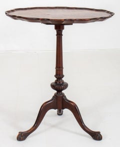 American Walnut Pie Crust Tilt Top Tripod Table