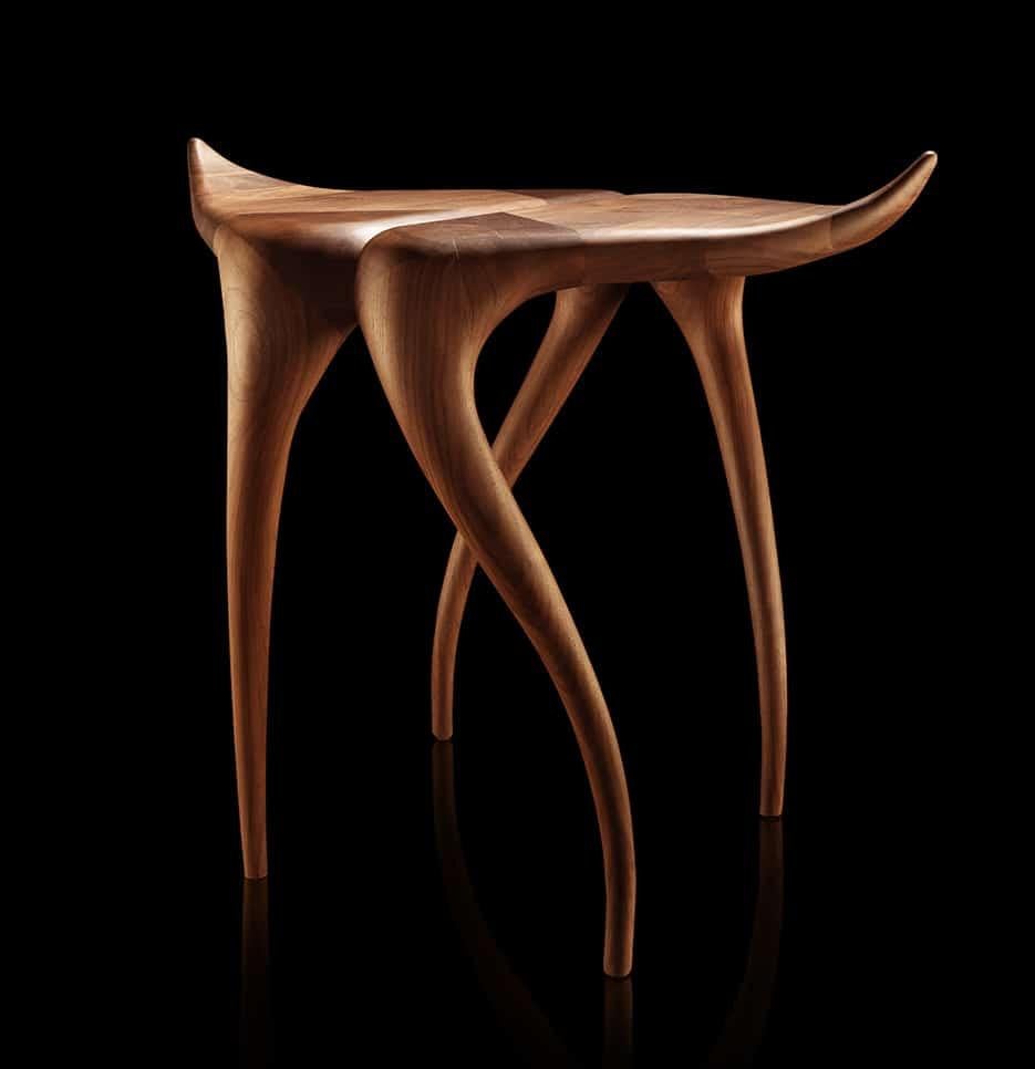 A delicate multicellular organism flutters, swims and jogs equally.
Symmetry is his creed, harmony is his religion. This side table will morph into a different profile depending on the angle you are viewing it and how you choose to arrange