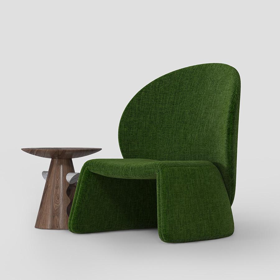 Amerikanischer Nussbaum Wood und Marmor Cracker Beistelltisch (Moderne) im Angebot