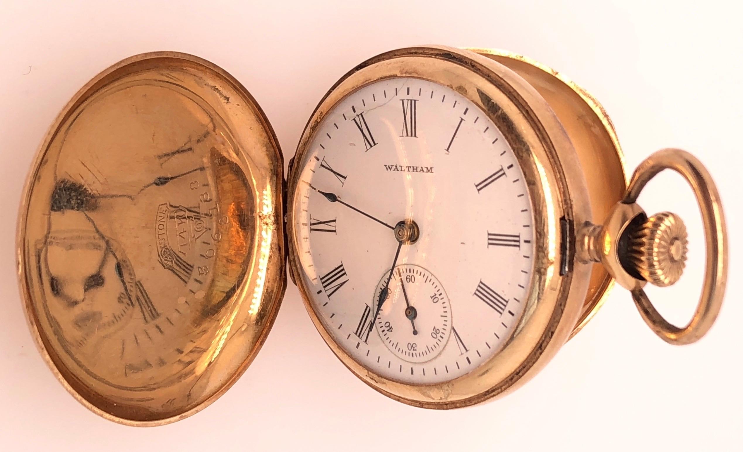 american waltham gold pocket watch