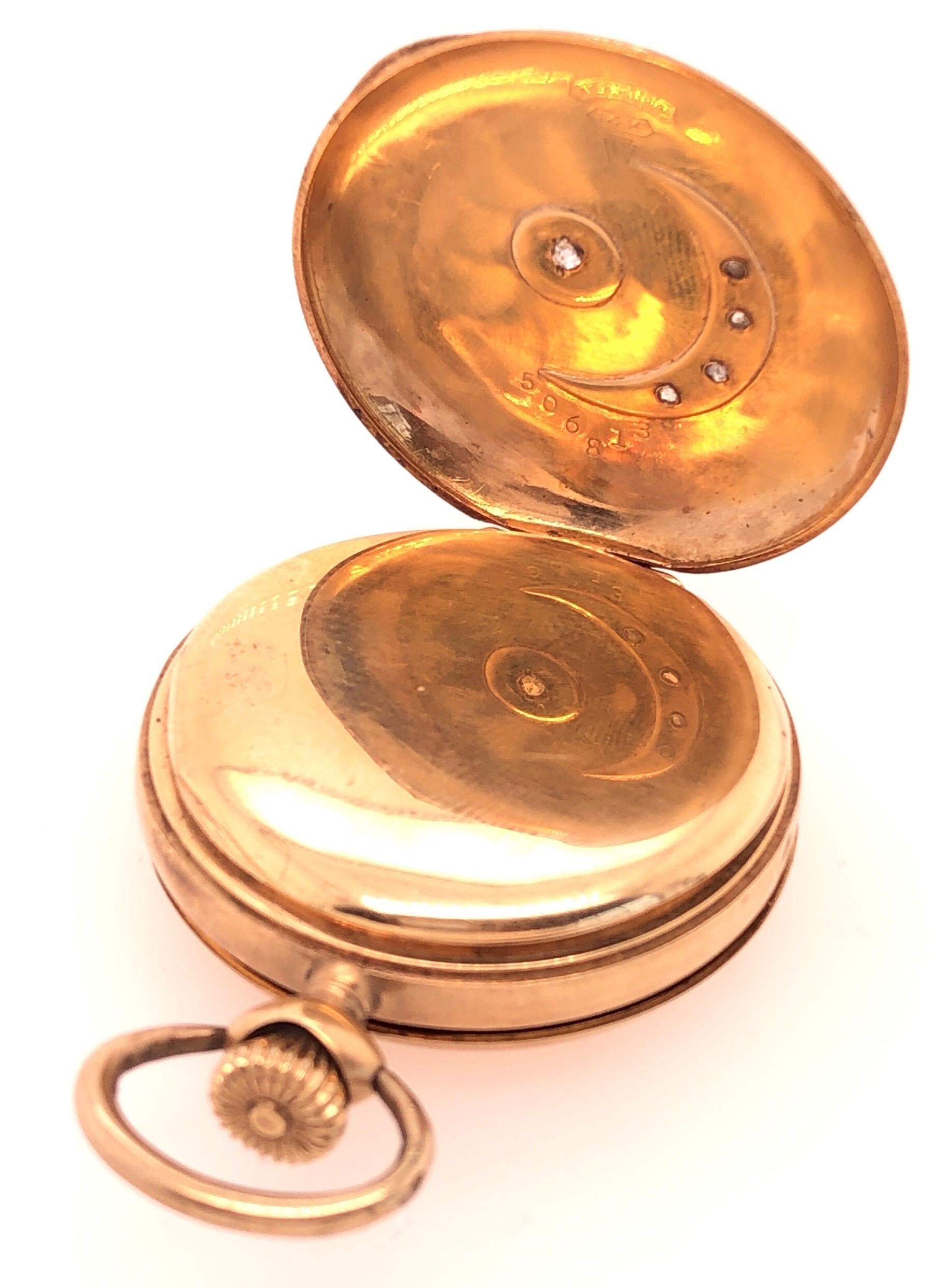 Victorian American Waltham Co. Antique 14 Karat Yellow Gold Pocket Watch