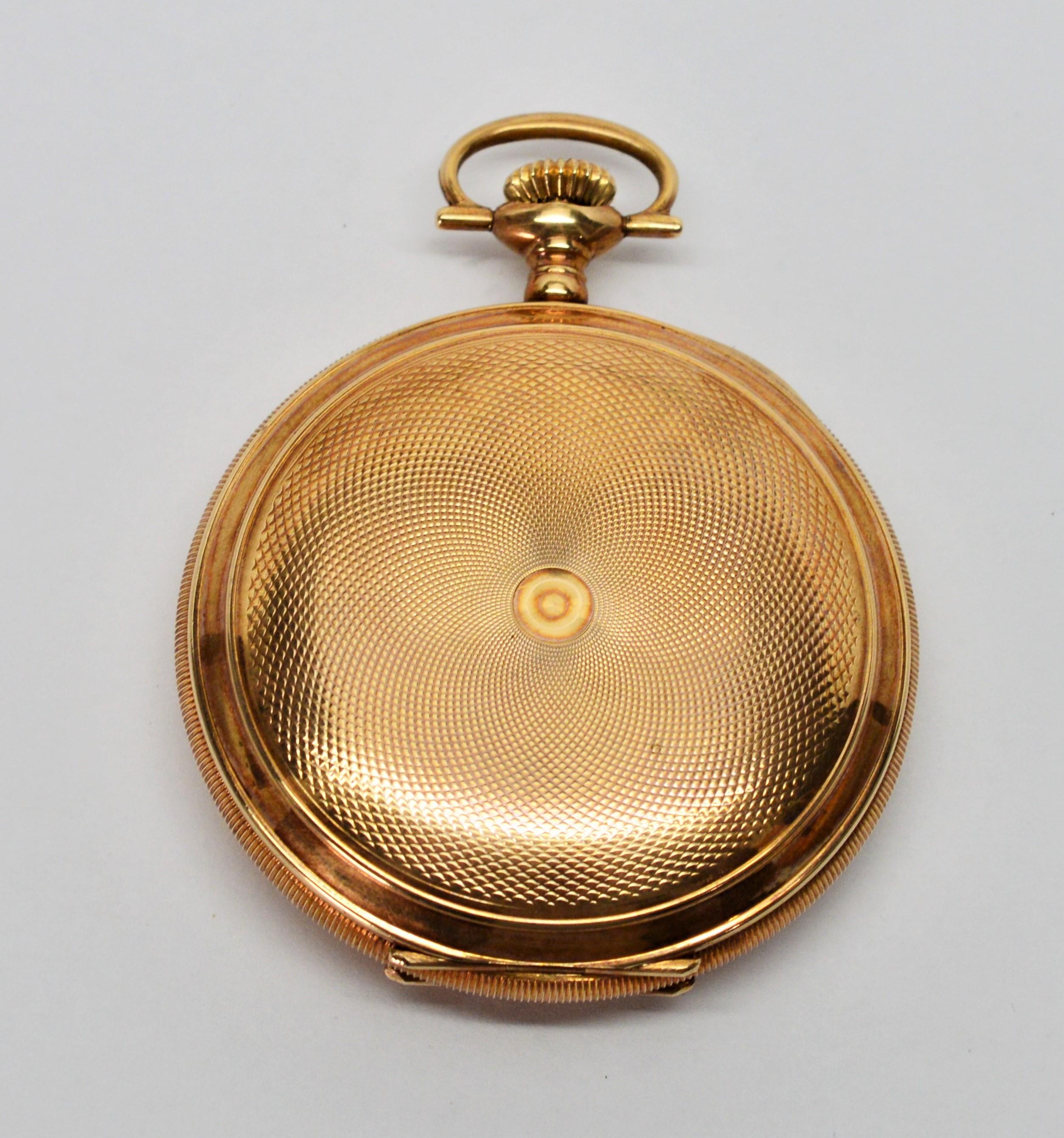 American Waltham Co. Antique Yellow Gold Pocket Watch 7