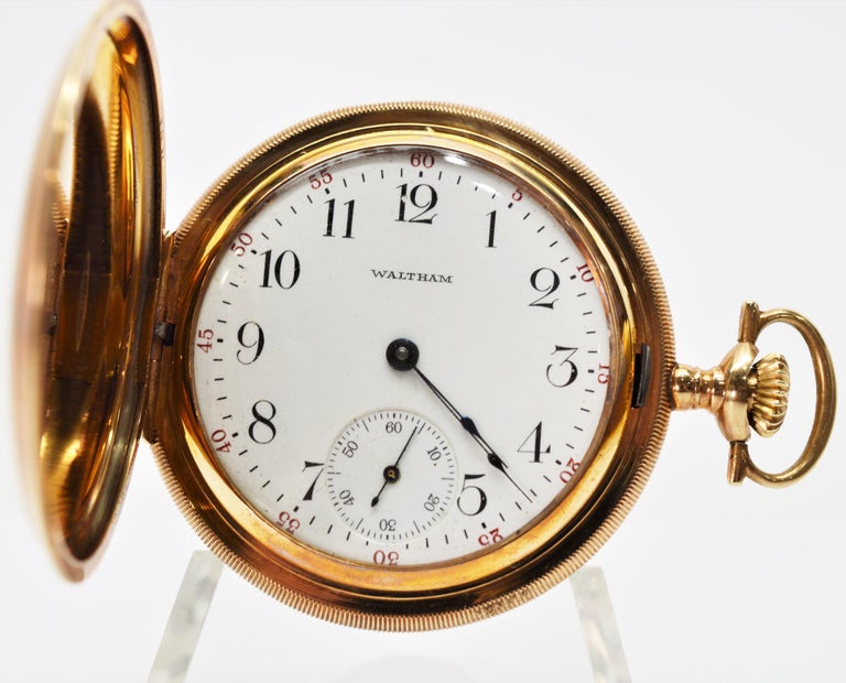 American Waltham Co. Antique Yellow Gold Pocket Watch at 1stDibs