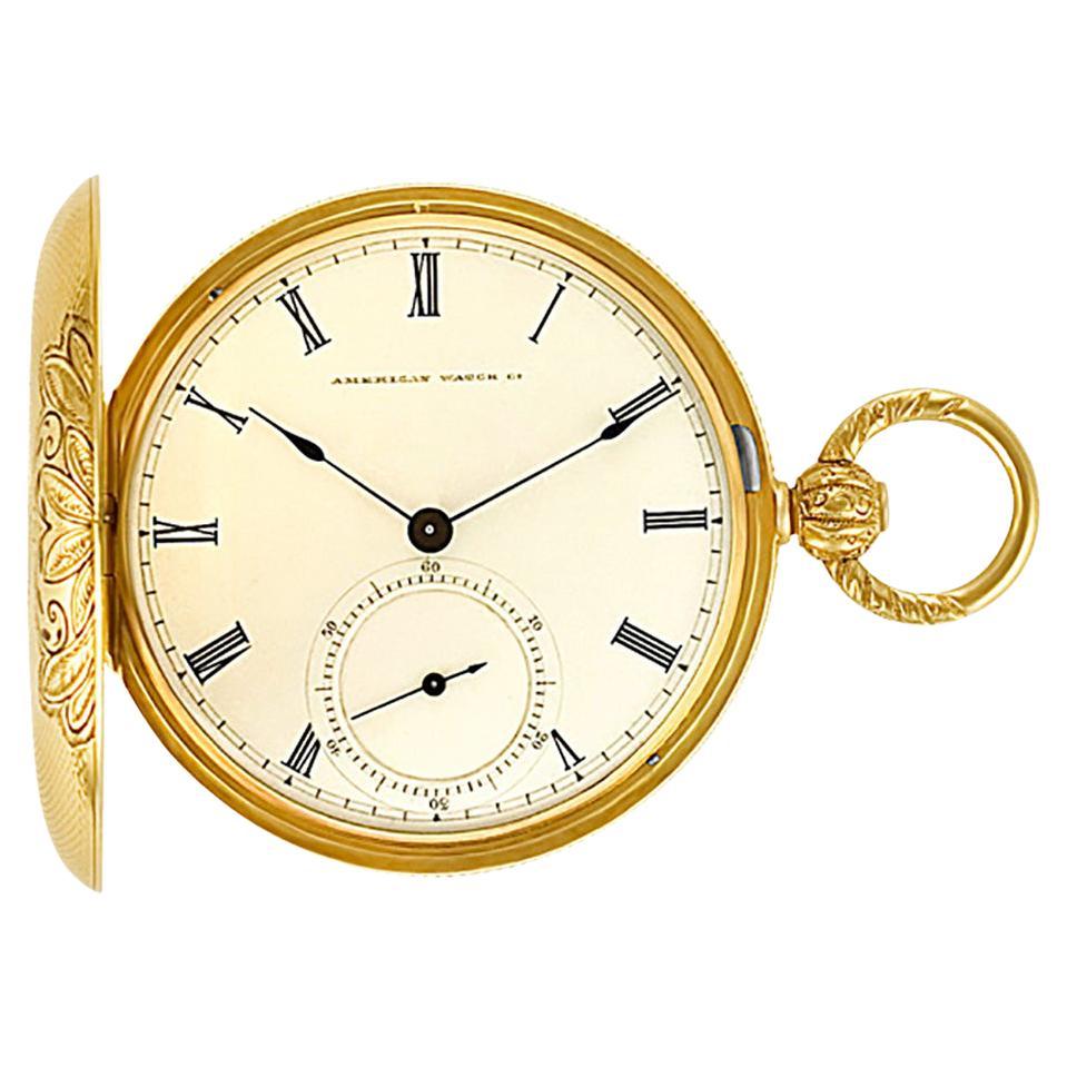 American Watch Co. Pocket Watch 18k Yellow Gold Ref 15045 Manual Watch