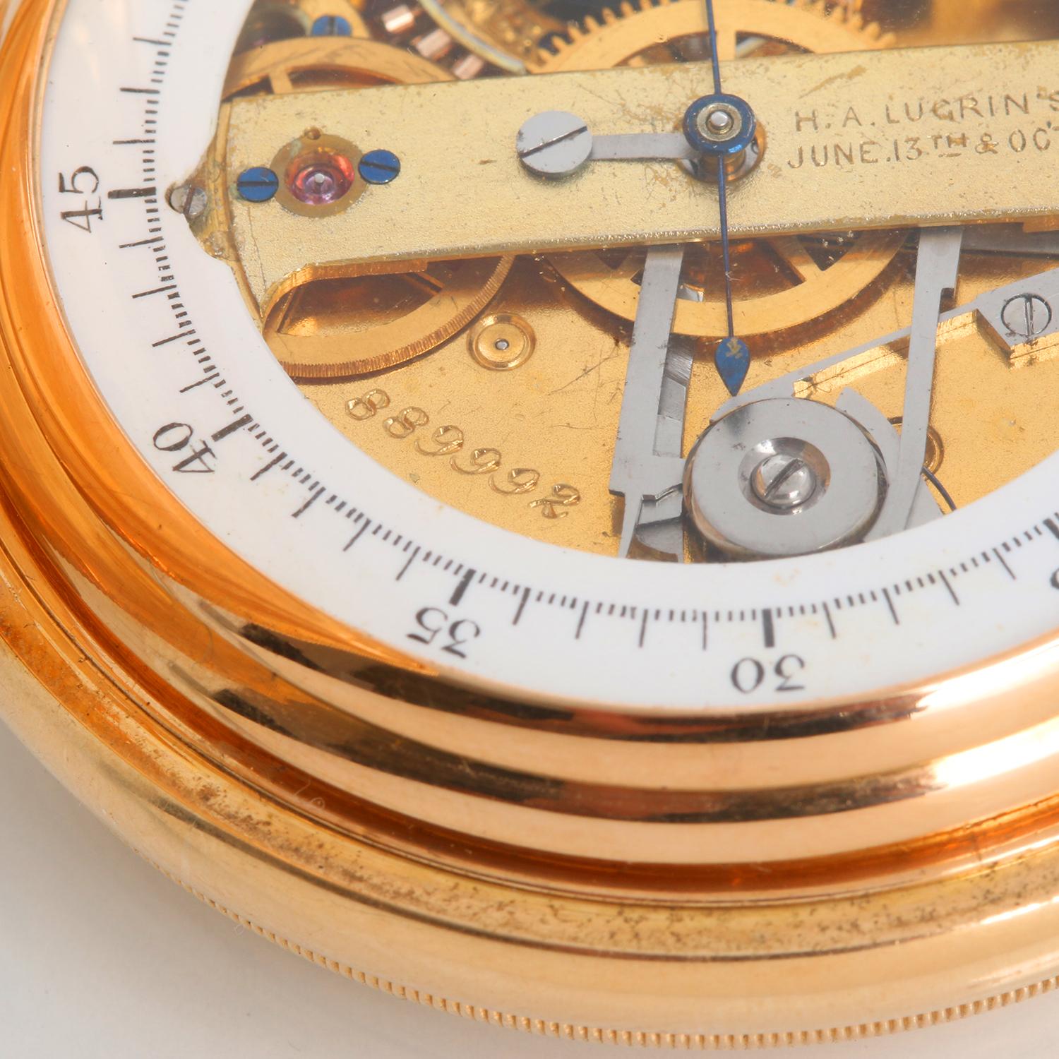 American Watch Co. Waltham 18k Yellow Gold Pocket Watch M1874 In Excellent Condition In Dallas, TX