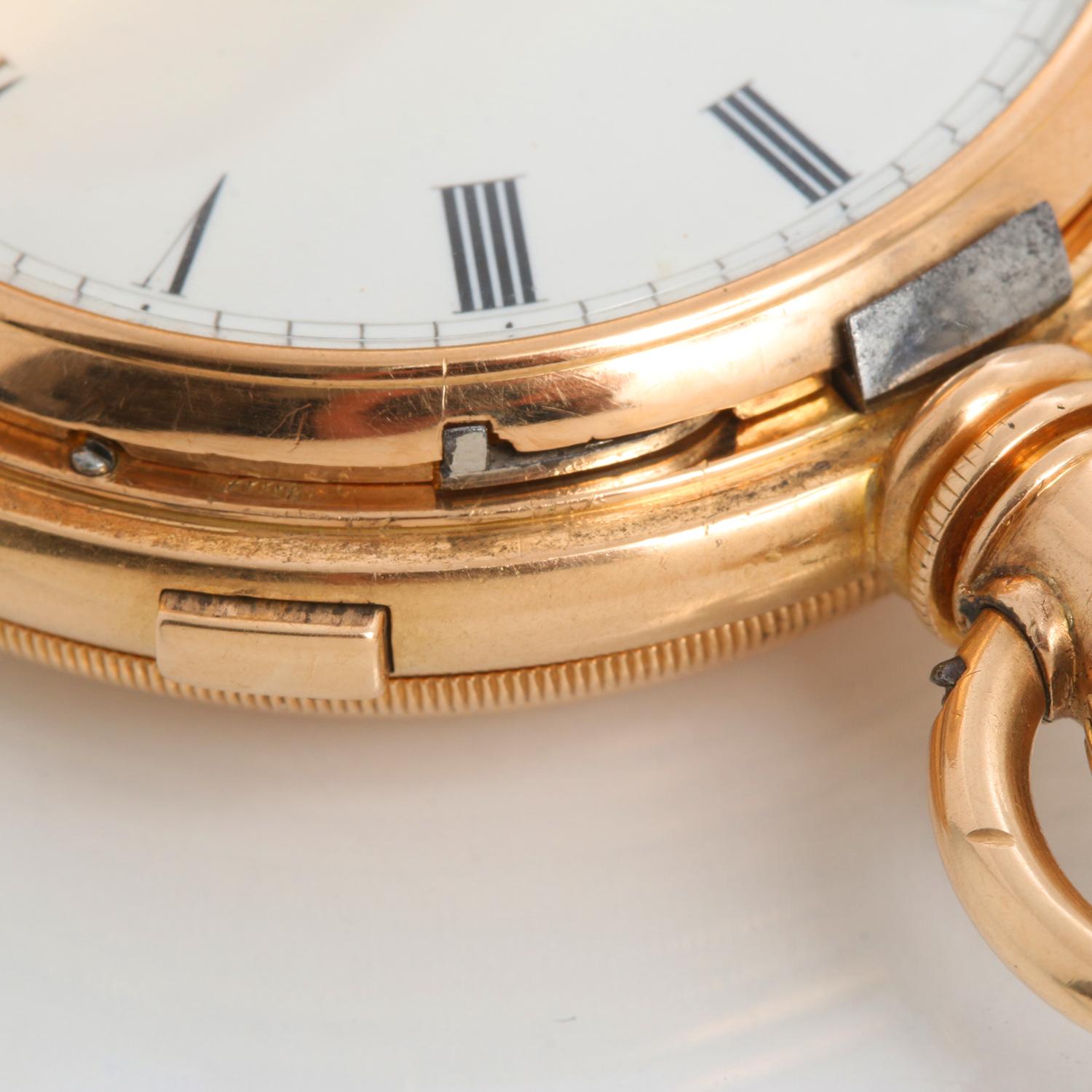 American Watch Co. Waltham 18k Yellow Gold Pocket Watch M1874 2