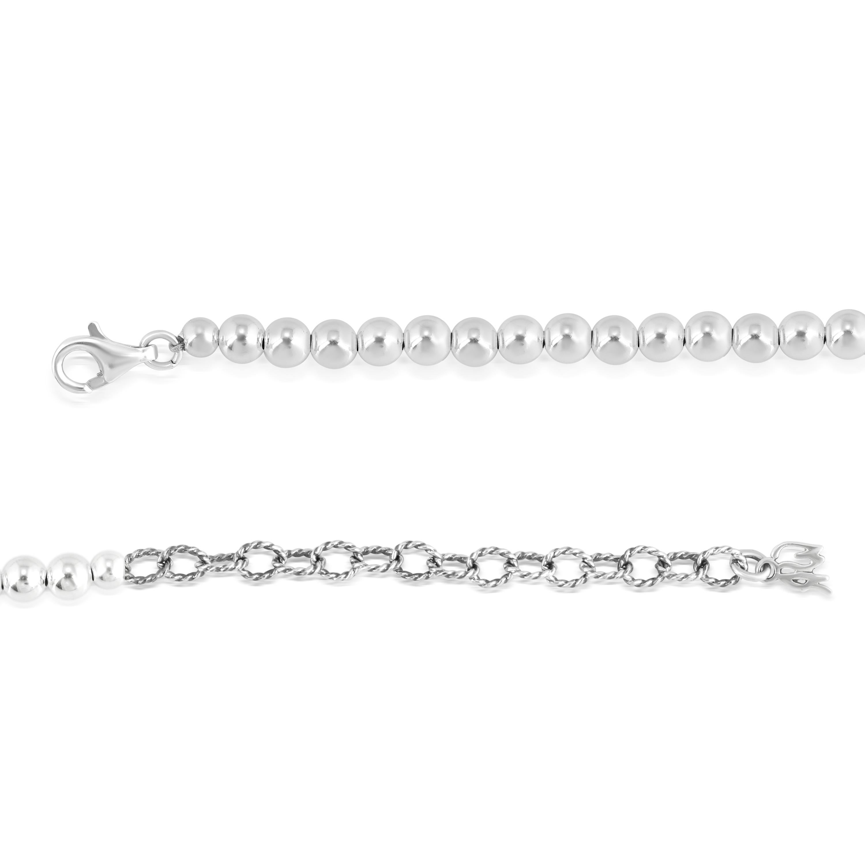 American West Jewellery Collana in argento sterling con fiori di squash di howlite bianca In condizioni Nuovo in vendita a New York, NY