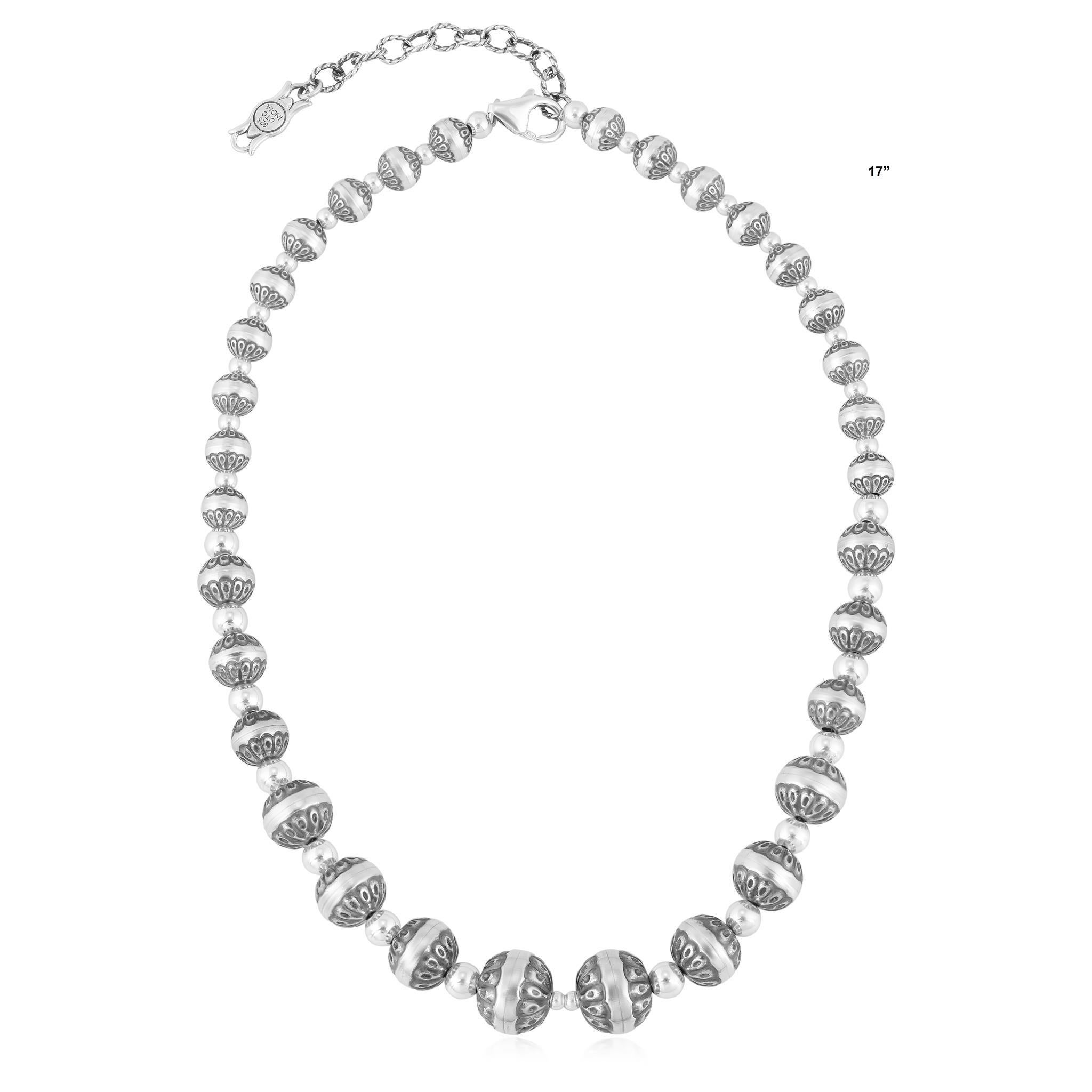 Donna American West Jewelry - Collana di perle native in argento massiccio, 17 pollici in vendita