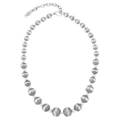 American West Jewelry Collier de perles natives en argent sterling, 17 pouces
