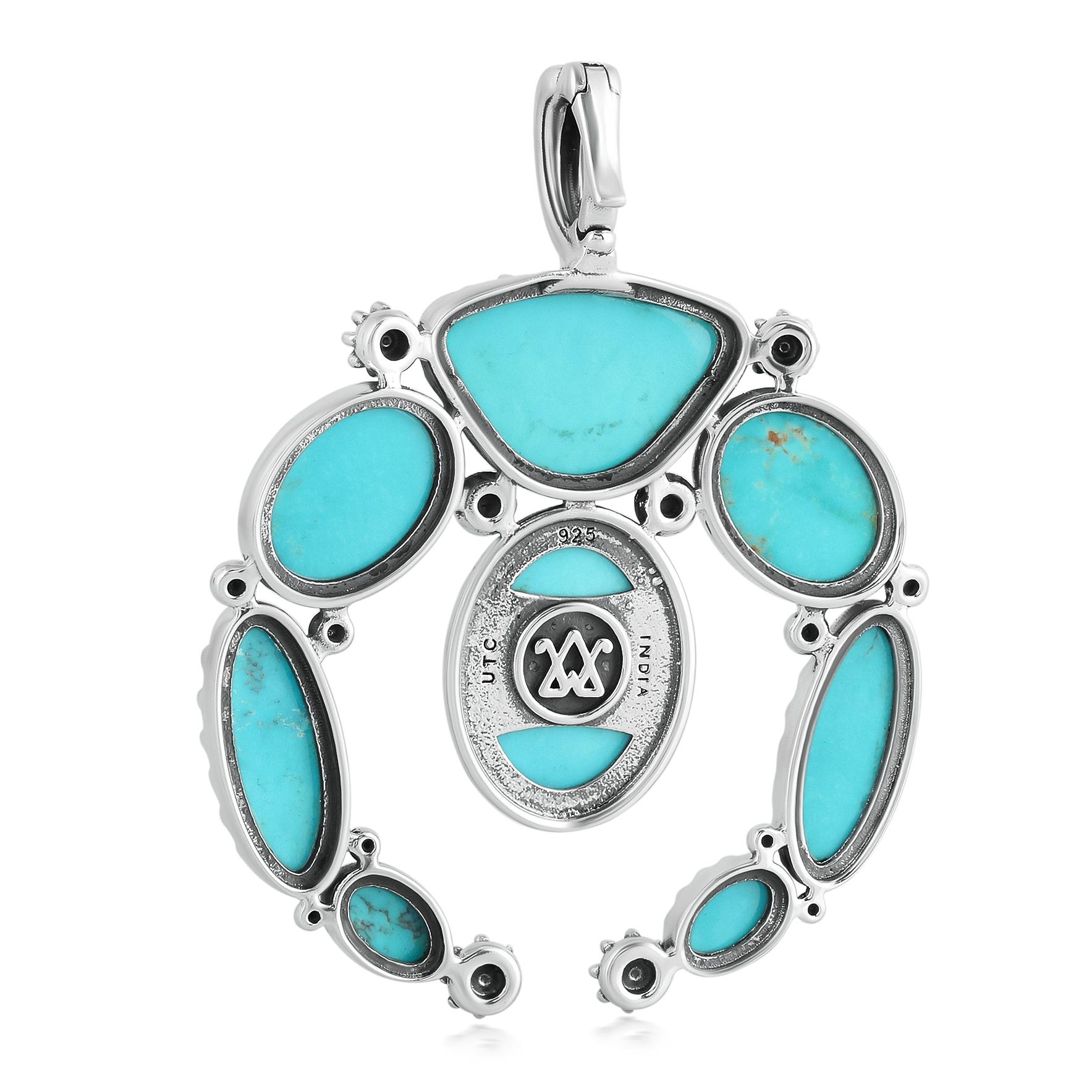 Donna Gioielli dell'Ovest Americano in argento Sterling Kingman Turchese Naja in vendita