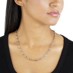 American West Jewelry Sterling Silver Link Chain Necklace, 17 Inch or 20 Inch