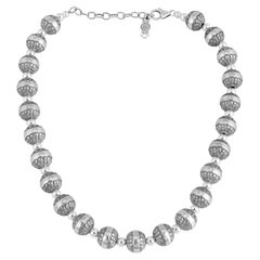 American West Jewelry Collier de perles natives en argent sterling