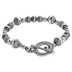 Gioielli dell'Ovest Americano Bracciale con perle miste in argento 925 dei Nativi