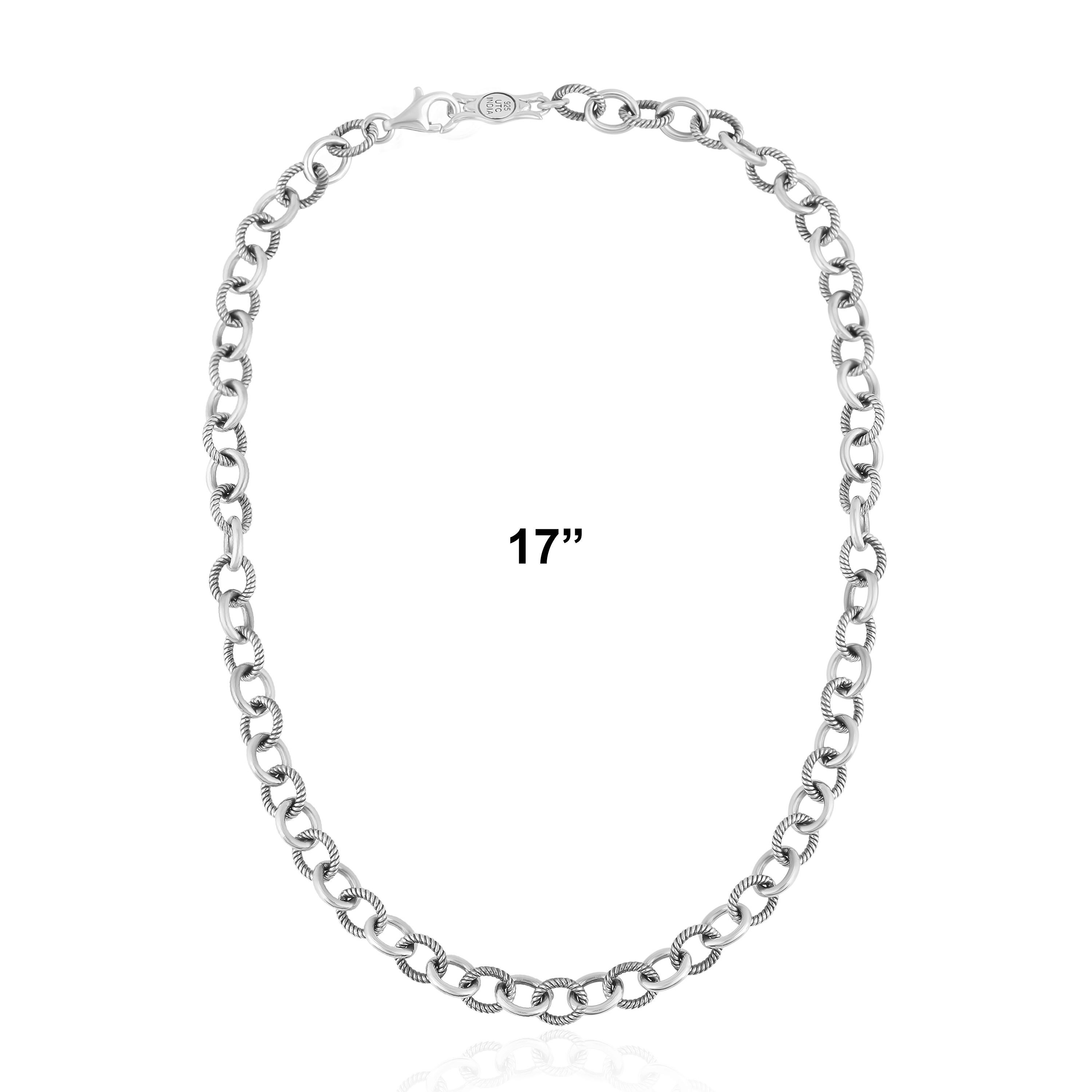Donna American West Jewelry Collana a catena ovale A Link in argento sterling in vendita