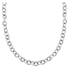 Collar de cadena de eslabones ovalada de plata de ley de American West Jewelry