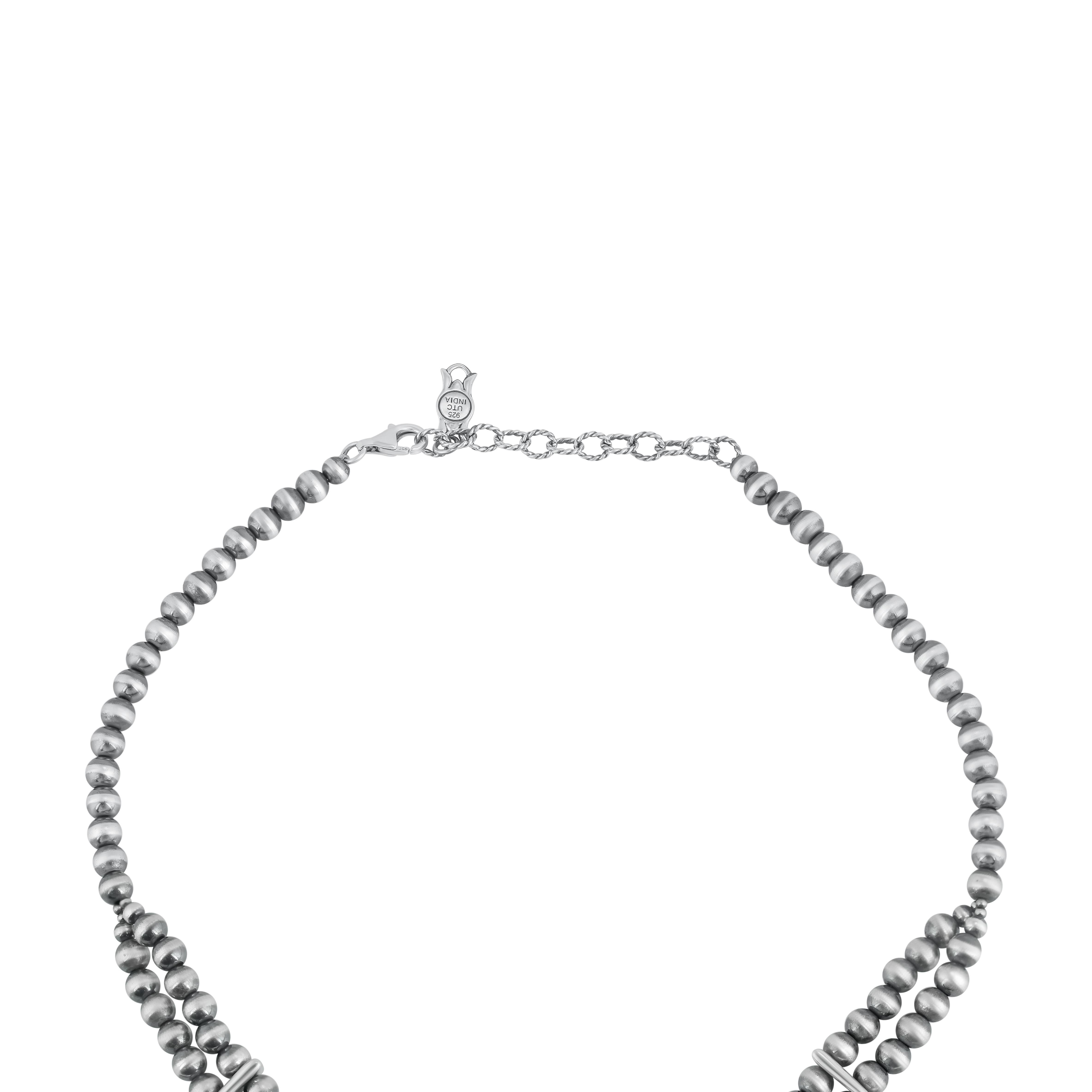 Donna Collana di fiori di zucca in argento Sterling di American West Jewelry, 17-20 pollici in vendita