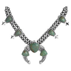 Collana American West in argento Greene & Greene Greene Collana di fiori di zucca, 18 anni